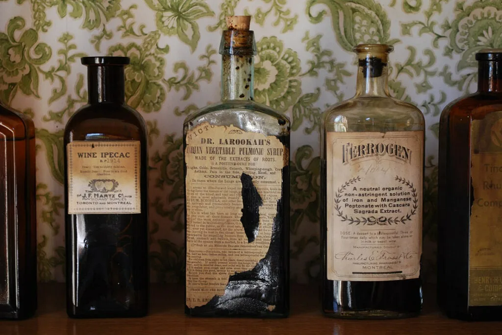 Branded Antique Medicine Bottles
