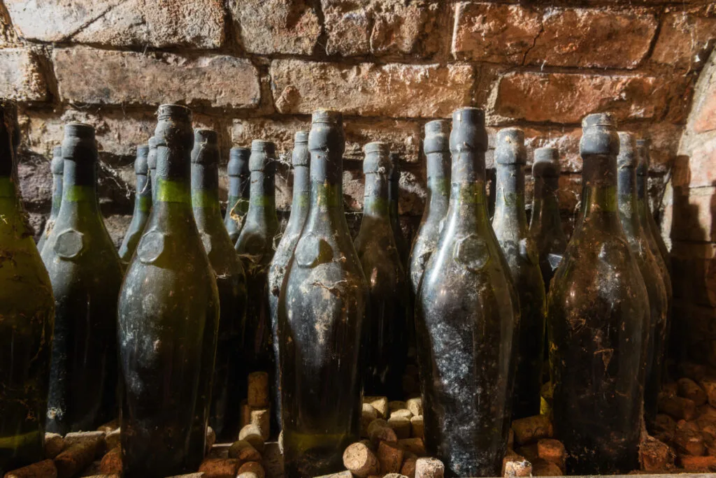 Ancient Liquor Bottles with Rough Surface