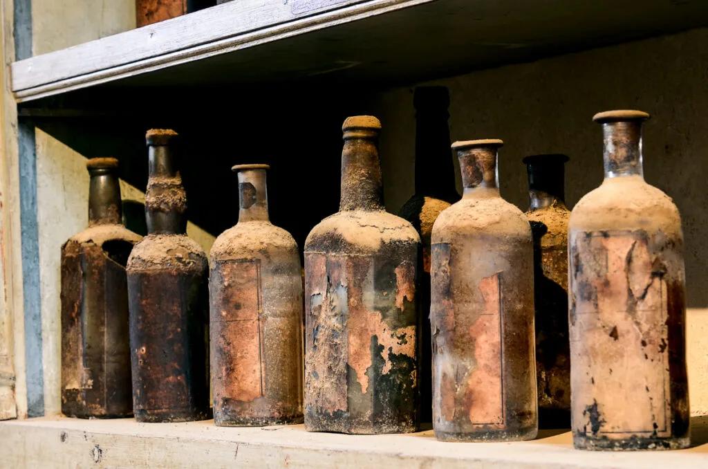 Old Branded Liquor Bottles
