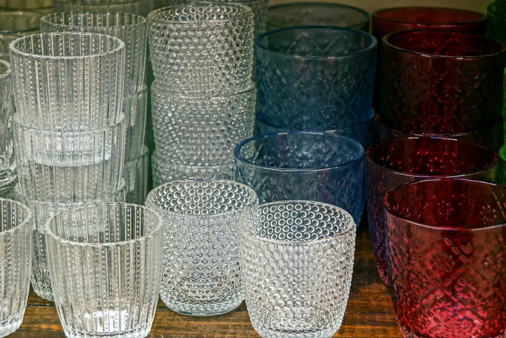 Antique Tinted and Colored Cut Glass