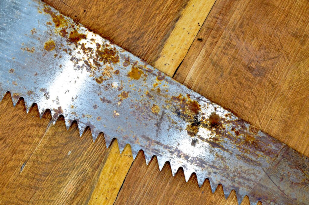 Antique Crosscut Saw with Rusted Blades