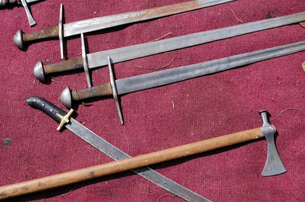Antique Swords with Cast Iron Blades