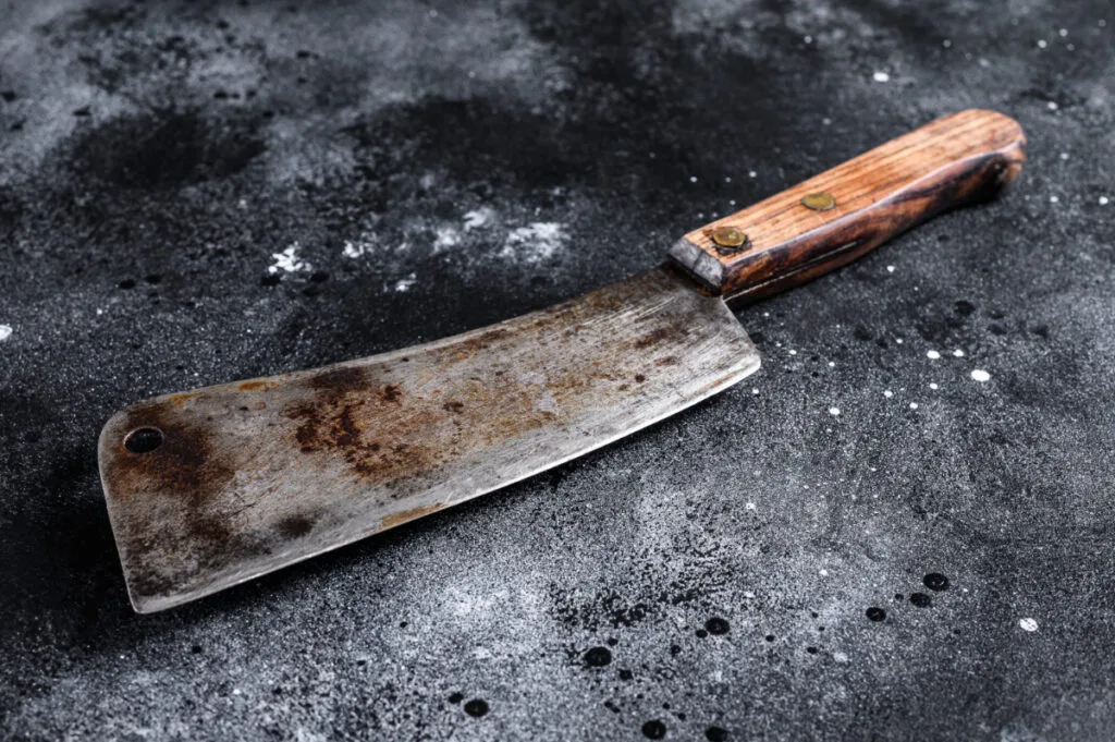 Antique Single Bevel Meat Cleaver worth $500