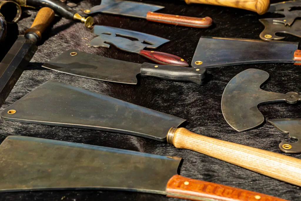 Antique, Split-Steel Meat Cleavers from the Early 1700s