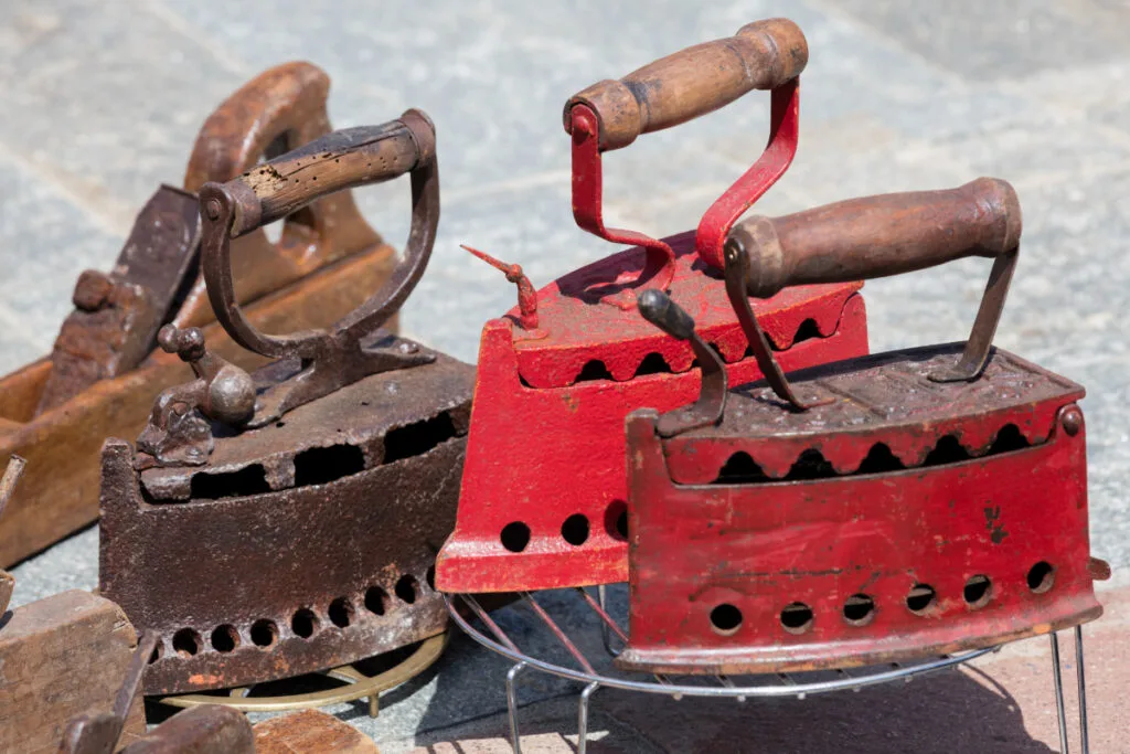 Bare Metal, Oxidized and Handpainted Sad Irons