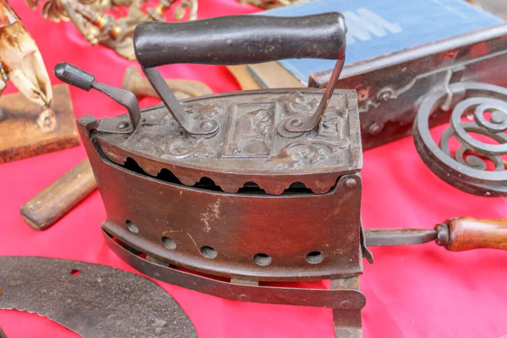 Branded and Carved Antique Sad Irons