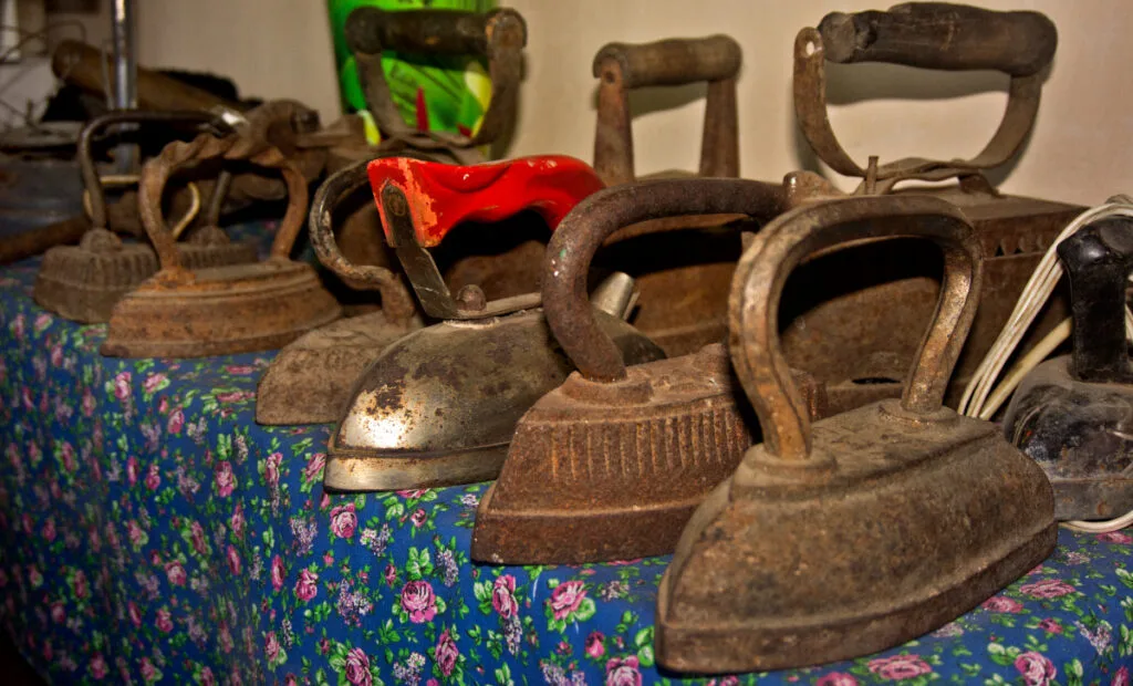 Vintage Sad Irons with a French or Chinese Design