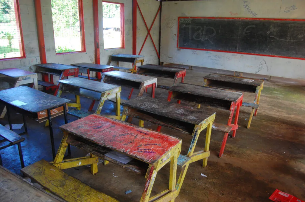 Different color of Vintage School Desk