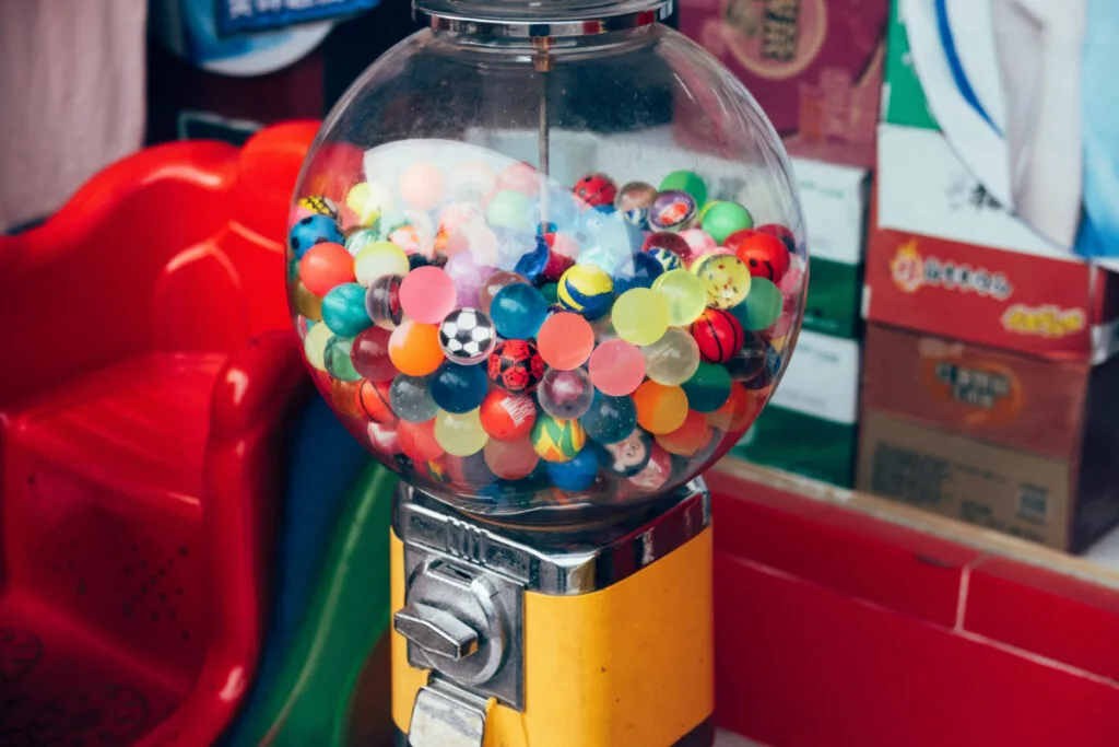 Vintage Glass Globe Gumball Machines from the 1900s