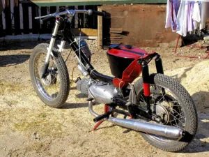 Vintage Mini-bike with foot pedals and handles