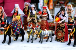 Collectible Holiday Barbies with Traditional Clothes & Accessories