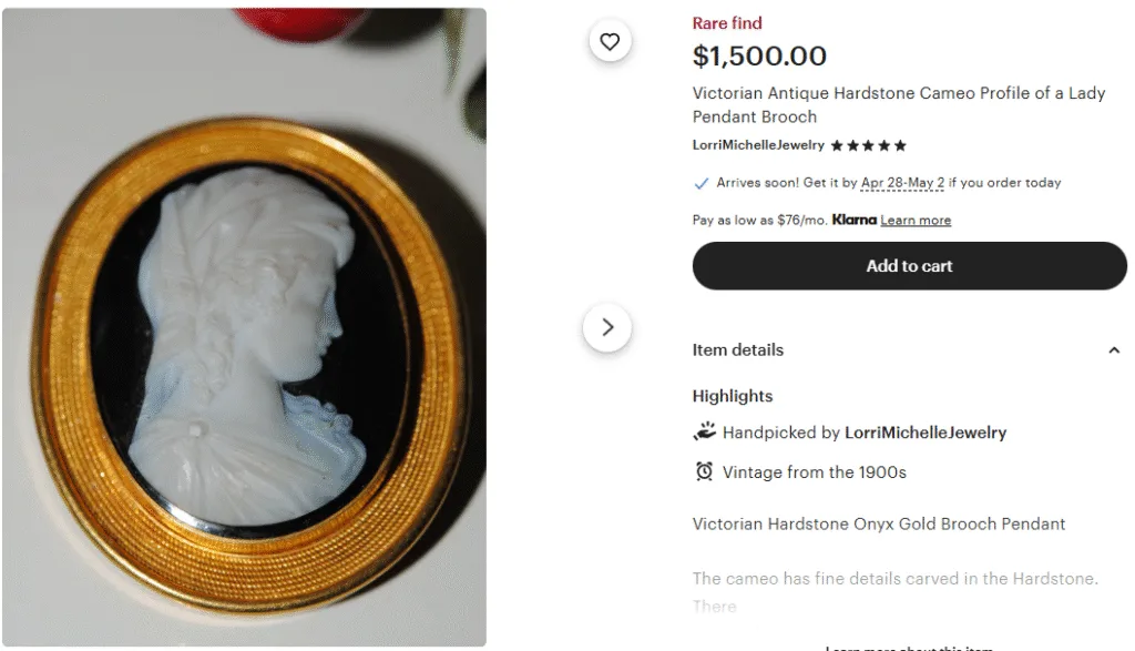 Gold and Hardstone Cameo Brooch