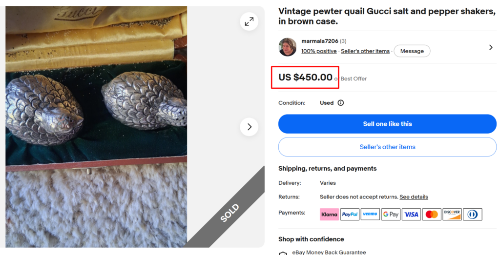 Gucci Quail Bird Shakers