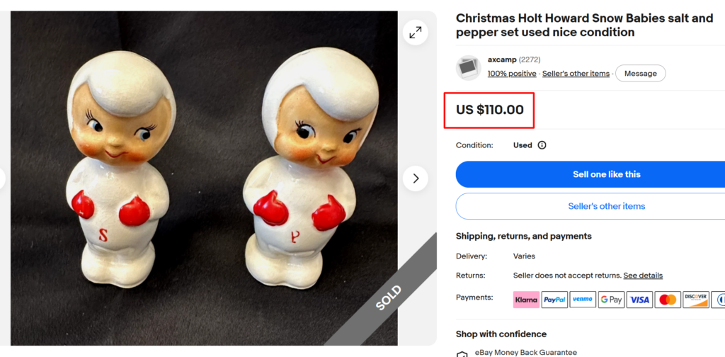 Holt Howard Snow Babies Shakers