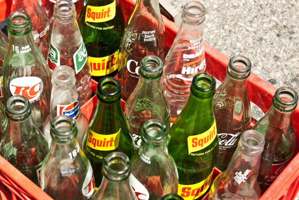 Old Coca-cola, Pepsi & Dr Pepper Duraglas Bottles