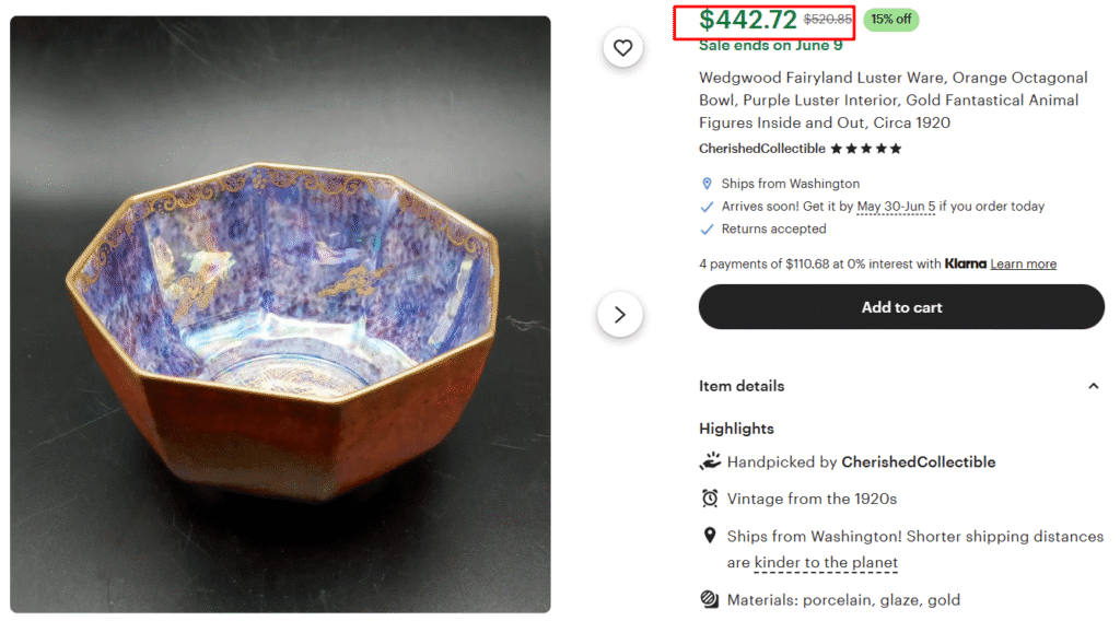 Wedgwood Fairyland Luster Bowl