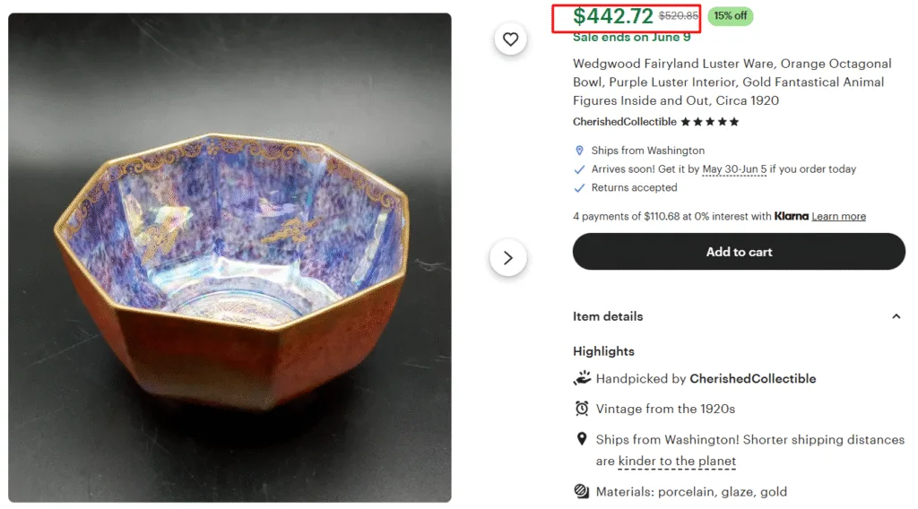 Wedgwood Fairyland Luster Bowl