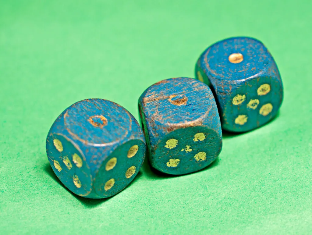 Aged Antique Dice