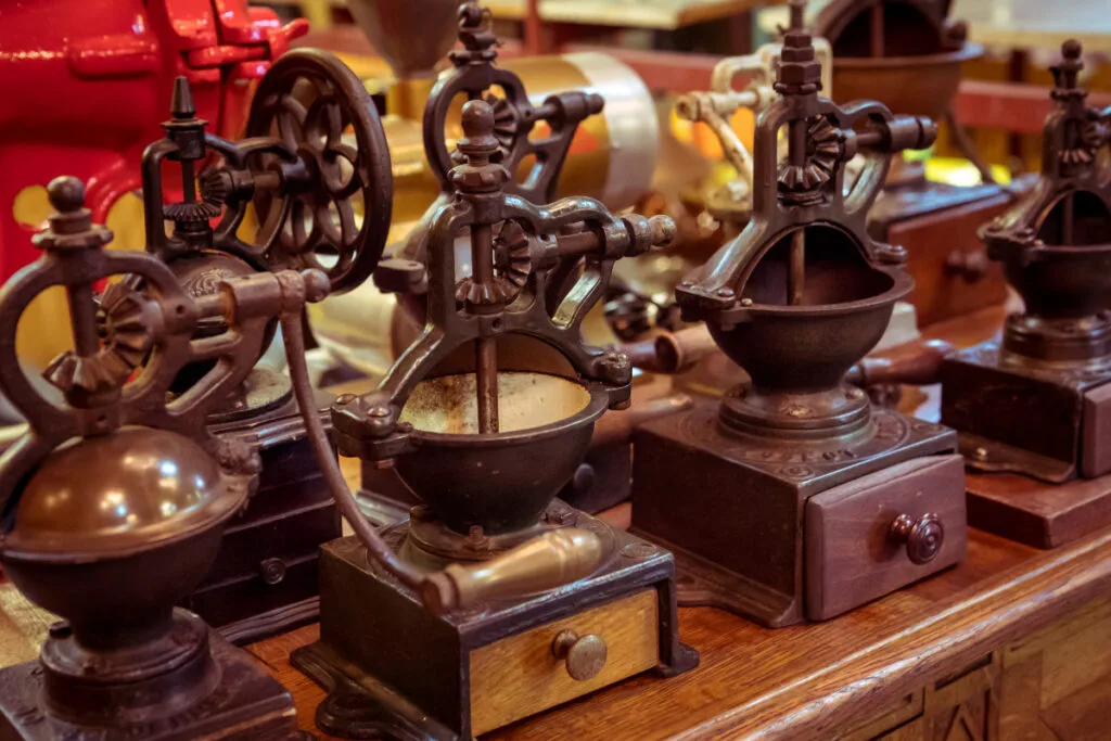 Antique Coffee Grinders of Different Styles