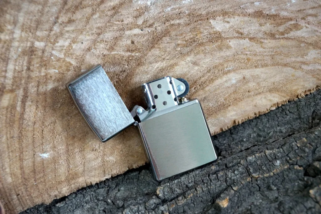 Antique Lighter with Hinged Cap