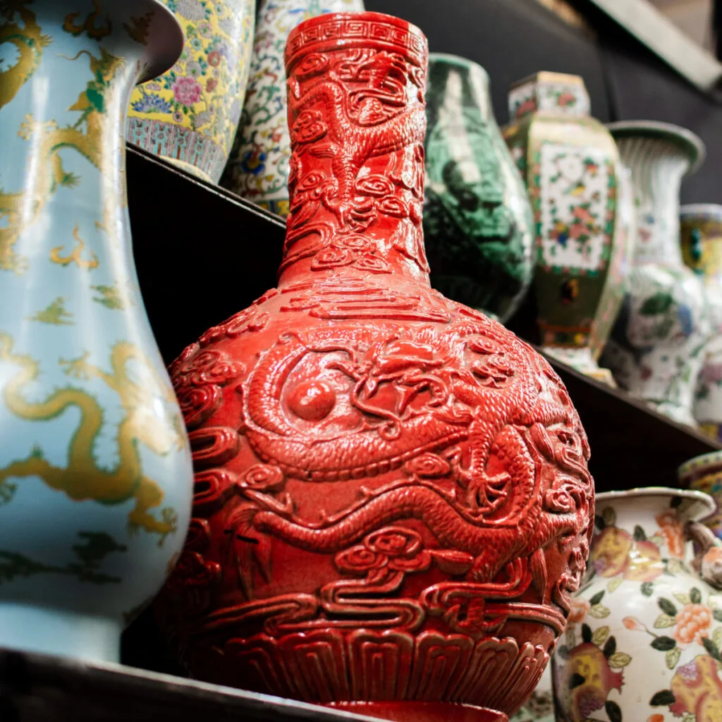 Colorful Rare Antique Vases