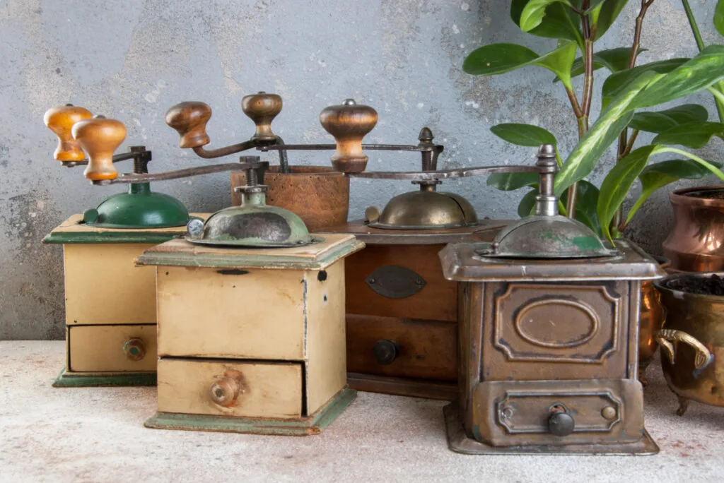 Group of Old Coffee Grinders