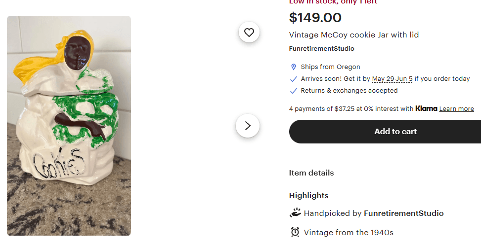 McCoy Cauliflower Lady Cookie Jar