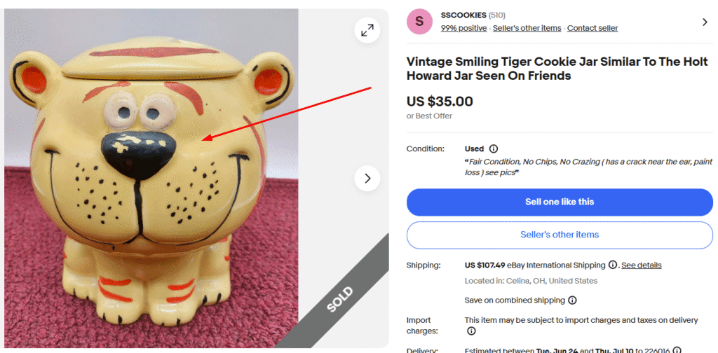 Smiling Tiger Cookie Jar Friends