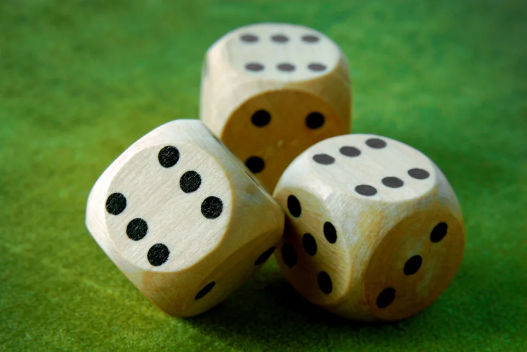 Vintage Dice with Round Edges