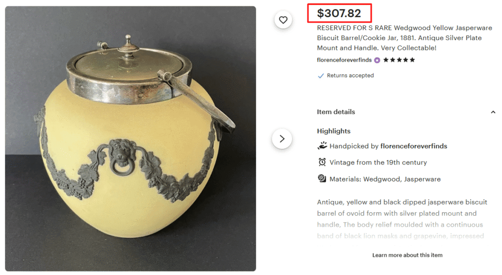 Wedgwood Yellow Jasperware Cookie Jar