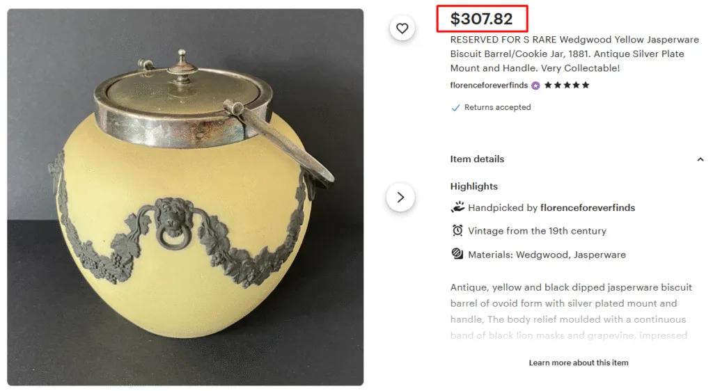 Wedgwood Yellow Jasperware Cookie Jar