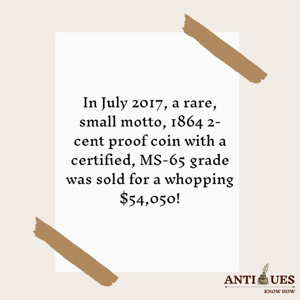 1862 - Proof 2-cent Coin Price Guide