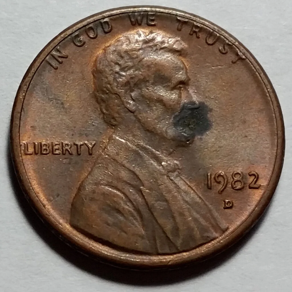 1982-D zinc large date Lincoln cent