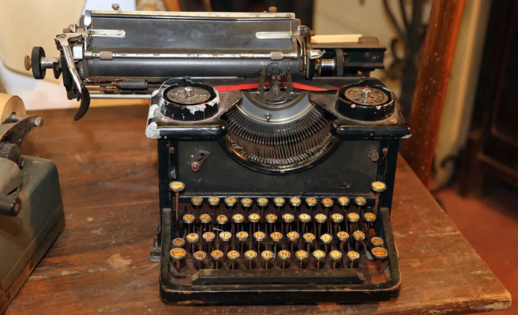 Black-colored Antique Typewriters