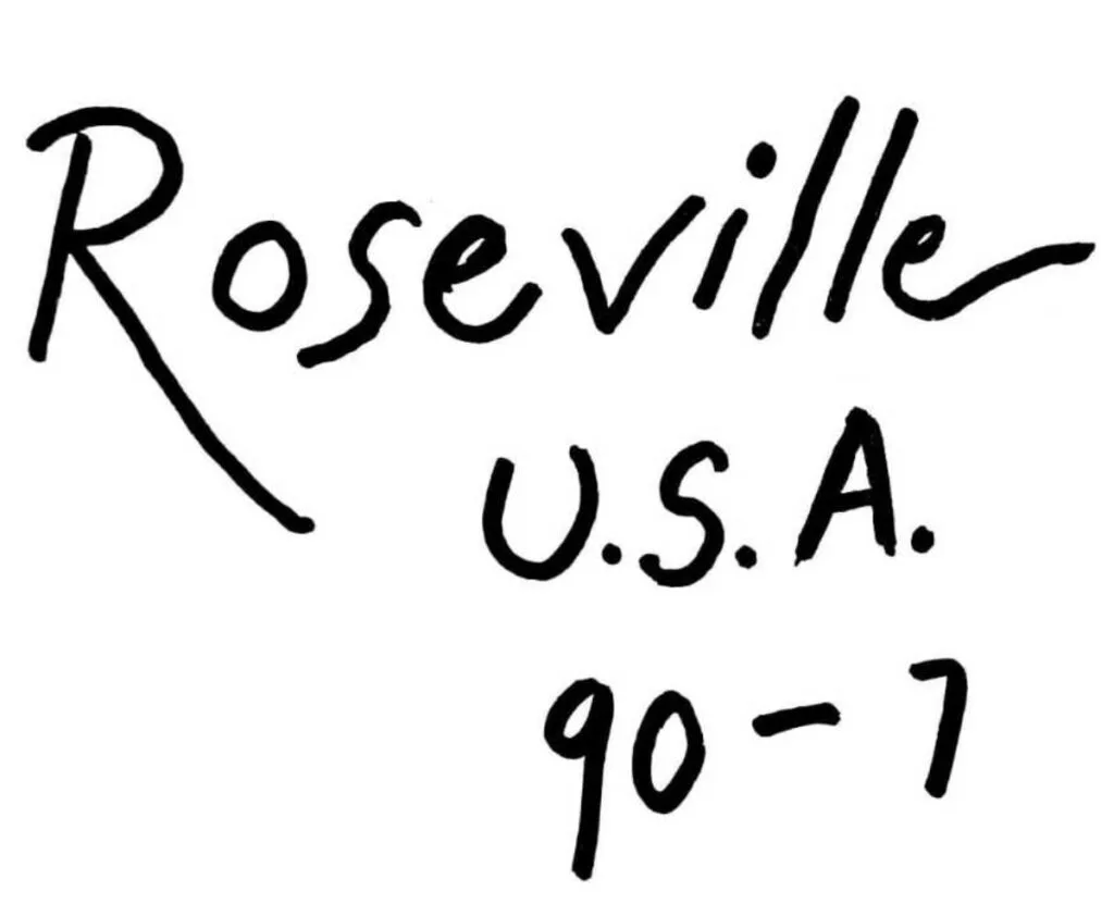 1990-2010 Roseville Reproduction Pottery Mark