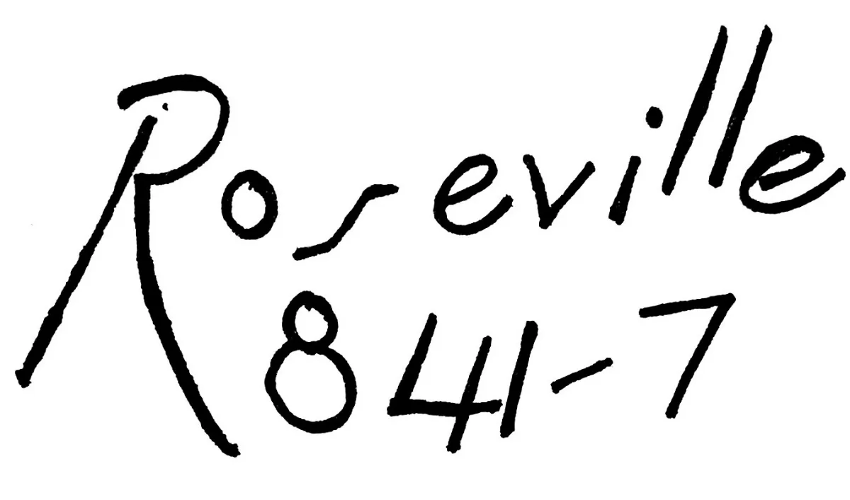 Roseville Company Incised Cursive Mark 1936-1938