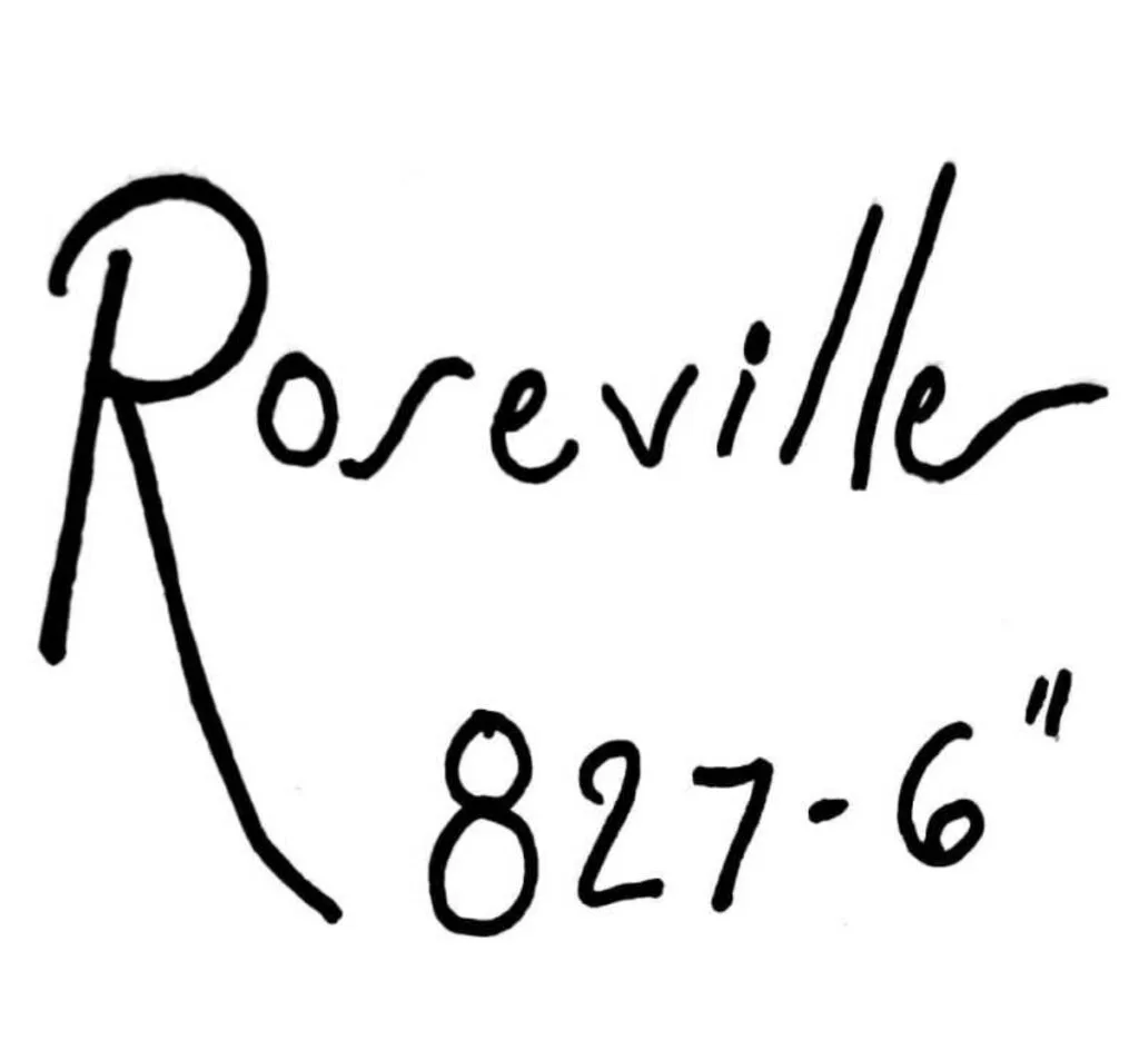 Roseville Incised Mark with Shape Number 1936-38