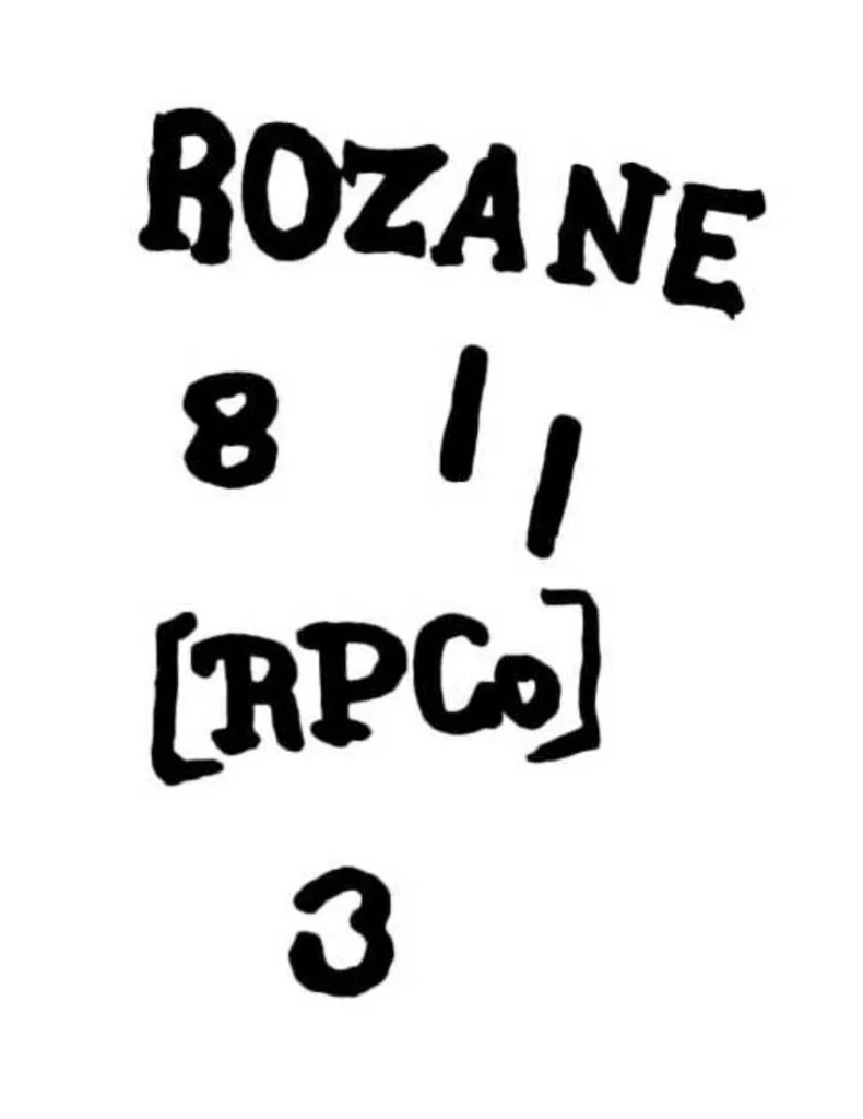 Roseville Pottery Rozane Stamp with RPCo