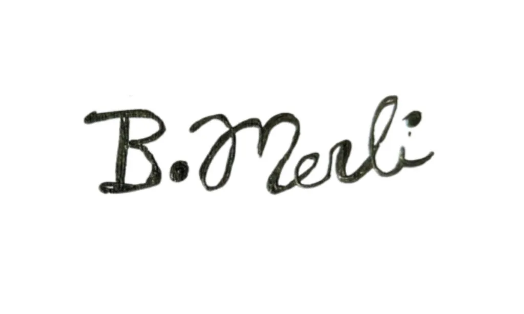 Capodimonte Artist Bruno Merli's Signature