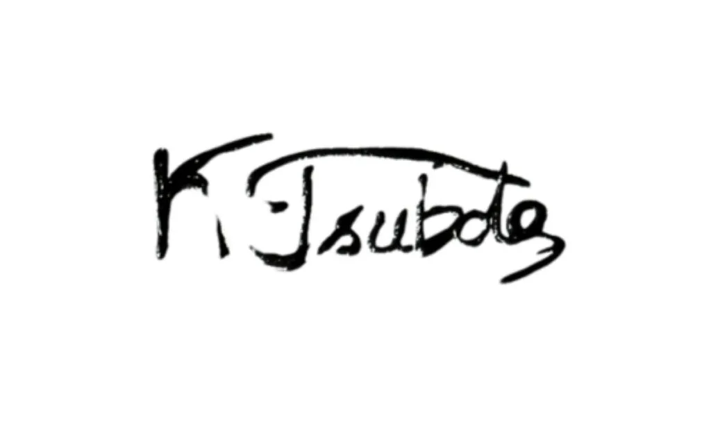 Capodimonte Artist K. Tsubota's Porcelain Mark
