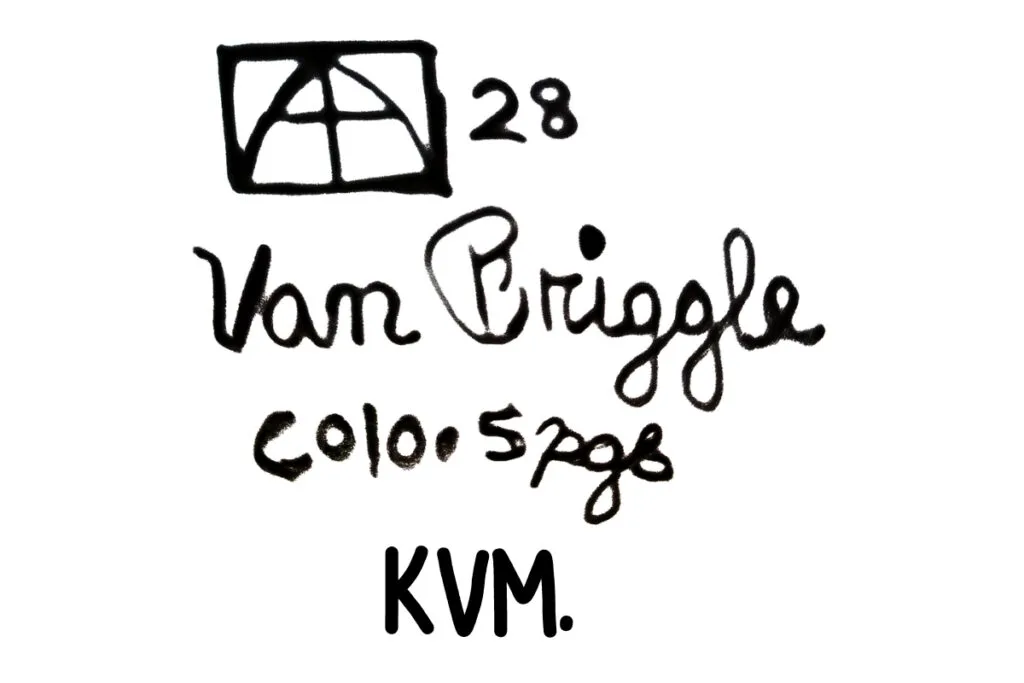 Fake Van Briggle Pottery Mark with Artist Sign