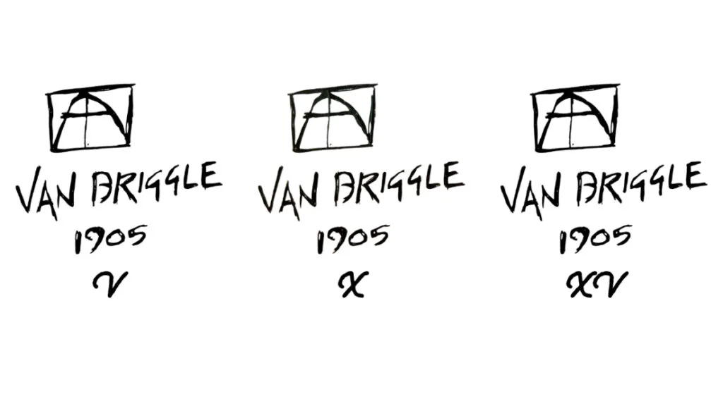Van Briggle Pottery Marks with Clay Numbers 1905