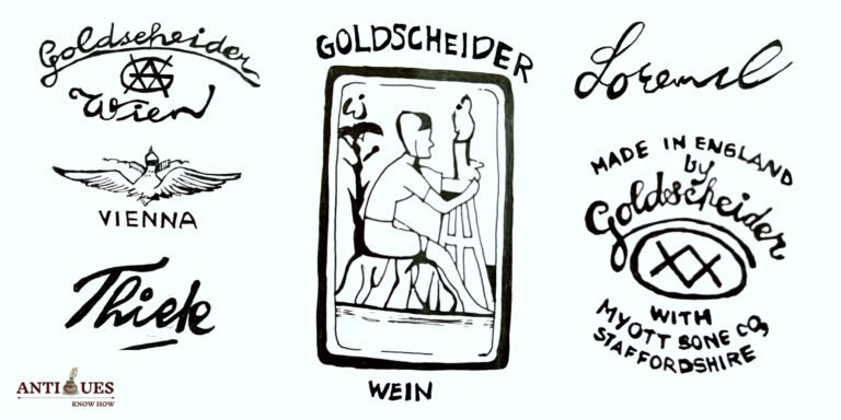 Vintage Goldscheider Porcelain Mark Chart