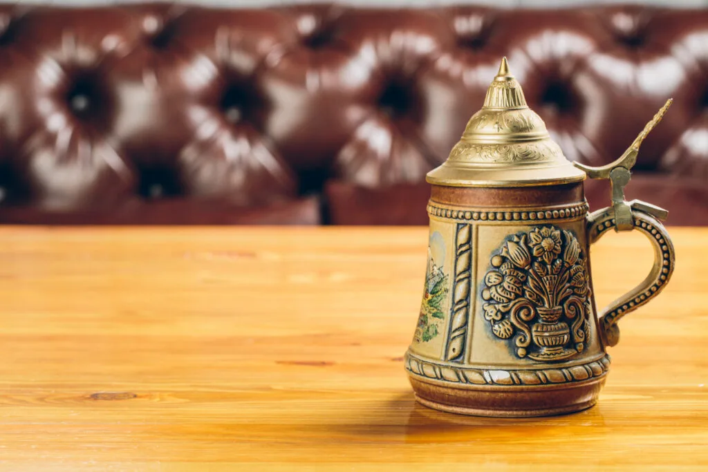 Carved German Beer Stein