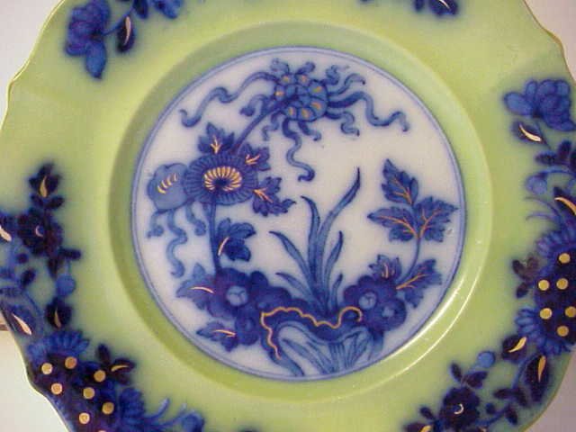 Antique Flow Blue China Plate
