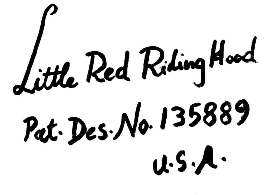 Hull Pottery Little Red Riding Hood Patent USA Mark