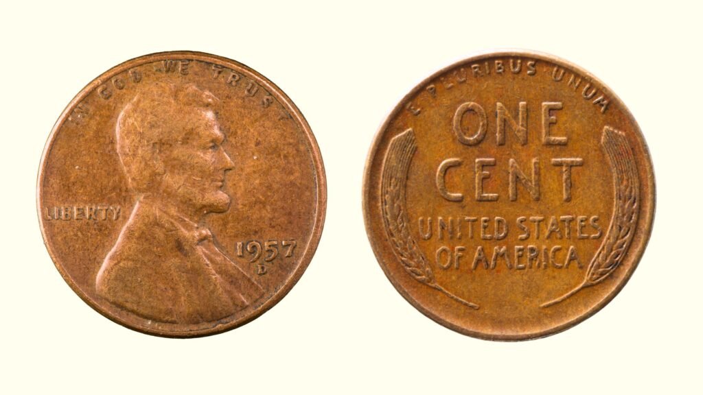 1957 Lincoln Wheat Penny Value (D & No Mint Mark & Errors)