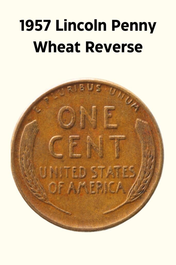 1957 Lincoln Wheat Penny Reverse