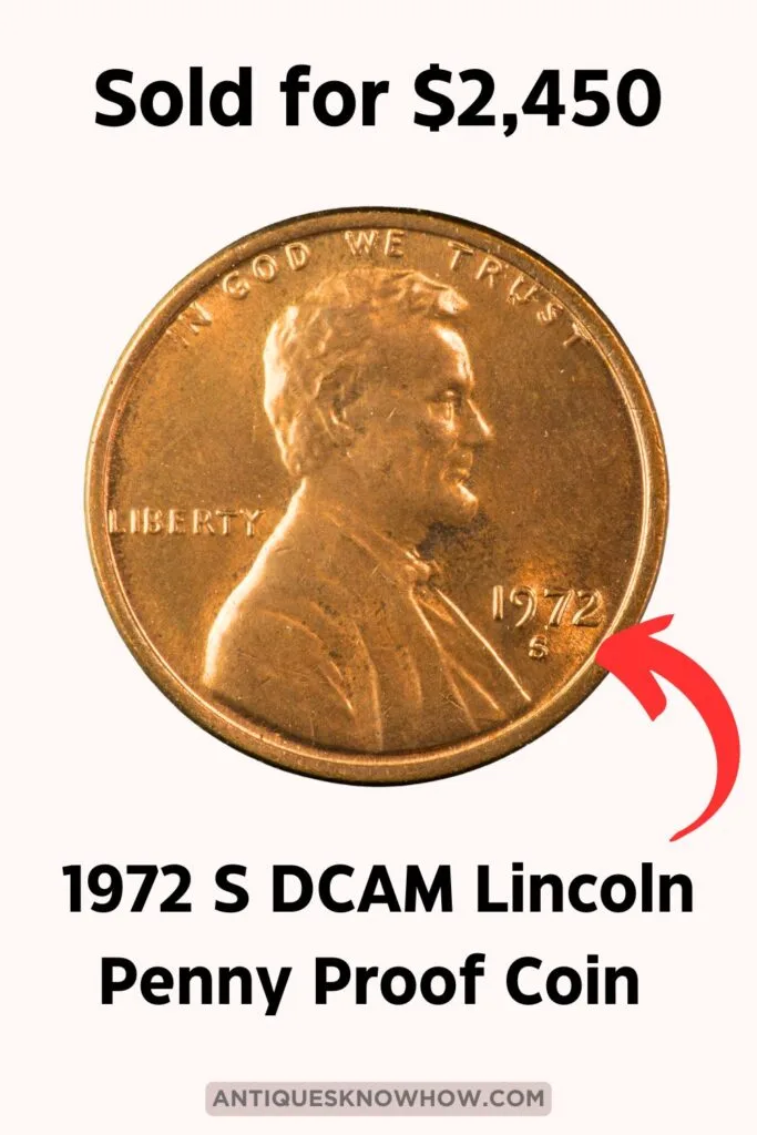 1972 S Lincoln Memorial Penny Proof