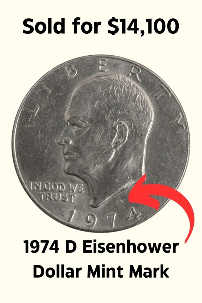 1974 D Eisenhower Dollar